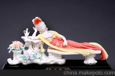 工艺德化瓷贵妃醉酒 陕西金不换专利产品 德化瓷工艺品摆件图片,工艺德化瓷贵妃醉酒 陕西金不换专利产品 德化瓷工艺品摆件图片大全,陕西金不换国际旅游文化发展-